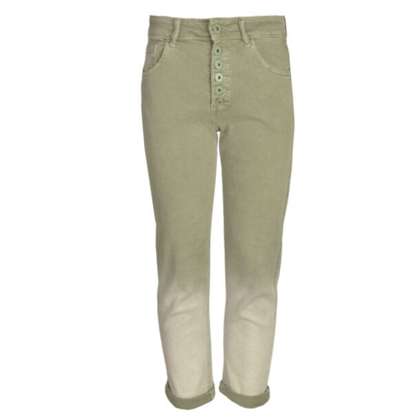 Overdyed ombre high waist pants