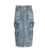 Front button cargo skirt