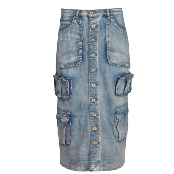 Front button cargo skirt