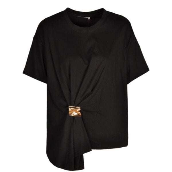 Gold brooch detail t-shirt