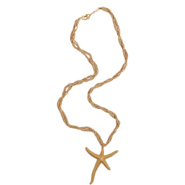 Starfish pendant beaded necklace