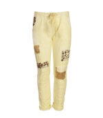Animal print sequin patch pants