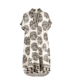 Urchin print striped tunic dress