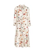 Embroidered belted dress