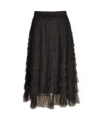 Tiered mesh maxi skirt