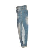 Raw-edge low drop harem pants