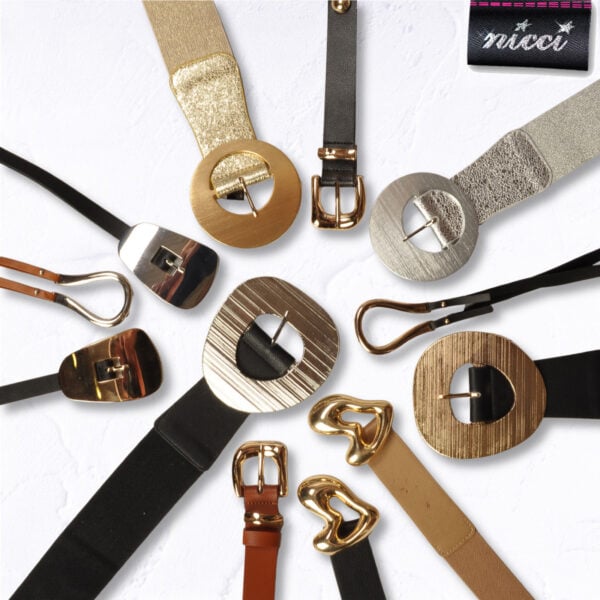 Round buckle elastic belt