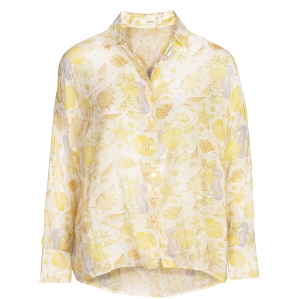 Seahorse shell print shirt