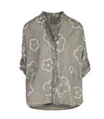 Multi daisy print hi-lo shirt