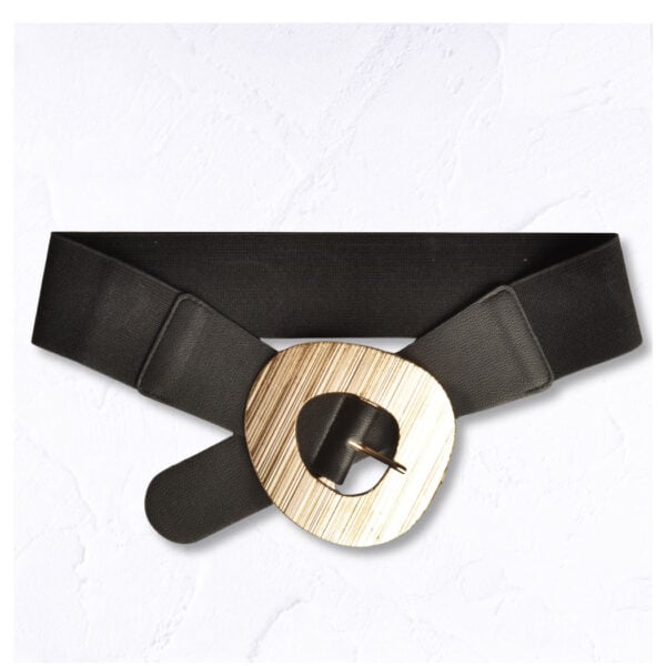 Big oblong buckle elastic belt