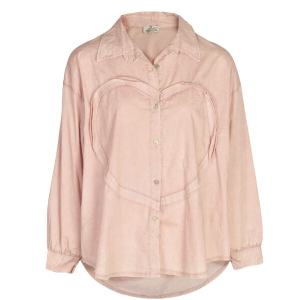 Heart detail oversized shirt