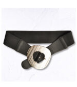 Big oblong buckle elastic belt