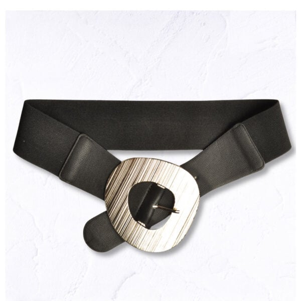 Big oblong buckle elastic belt