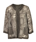 Organza cut-out embroidered boxy jacket 