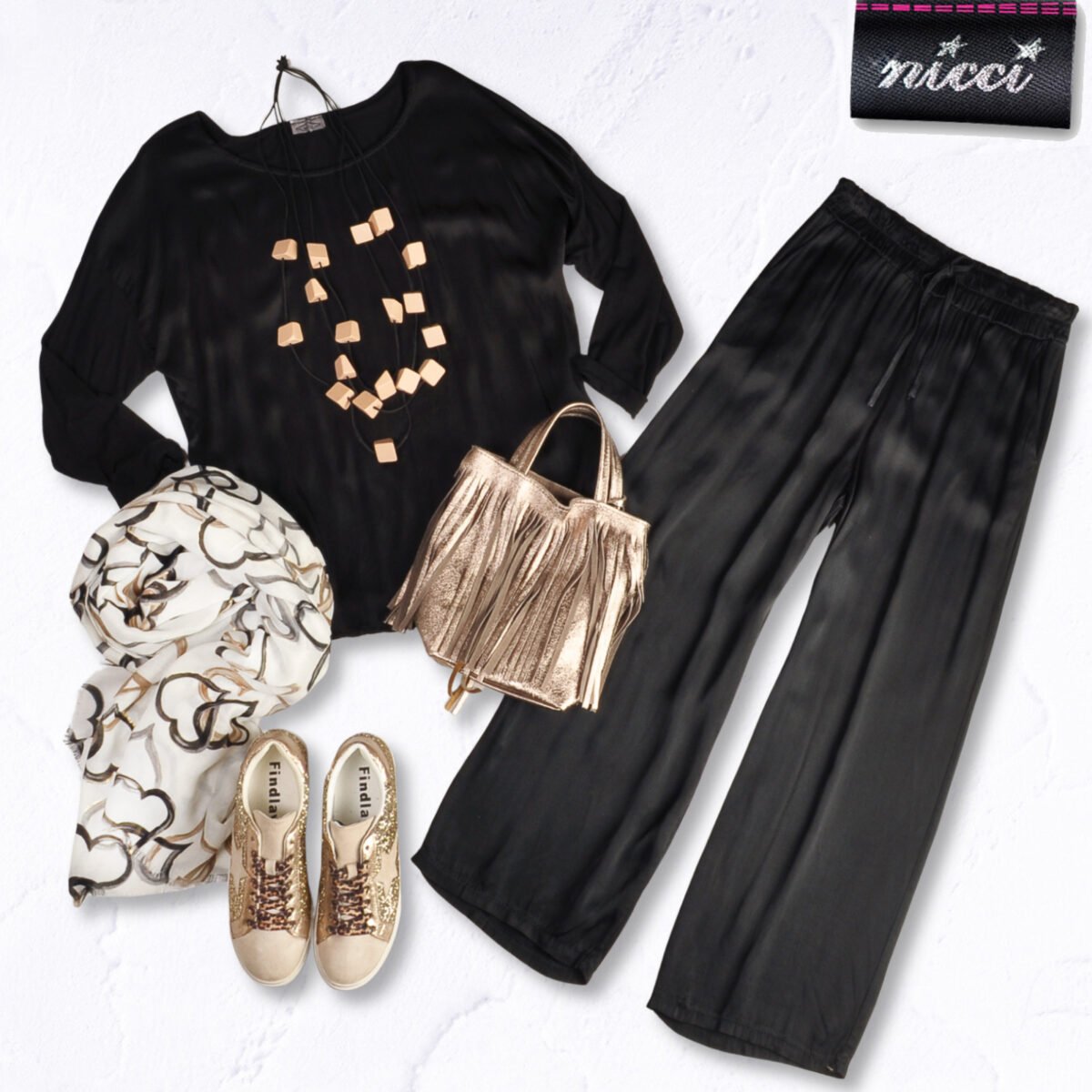 2-Textured long sleeve silky top