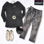 Raw-edge button detail long sleeve top 