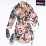 Floral print shirt dress