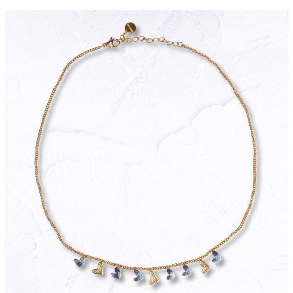 Gold chain heart necklace
