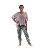 Raw-edge blanket weave double layer top