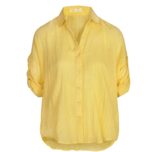 Hi-lo oversized sheer shirt