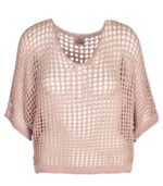 Overdyed holey knit top