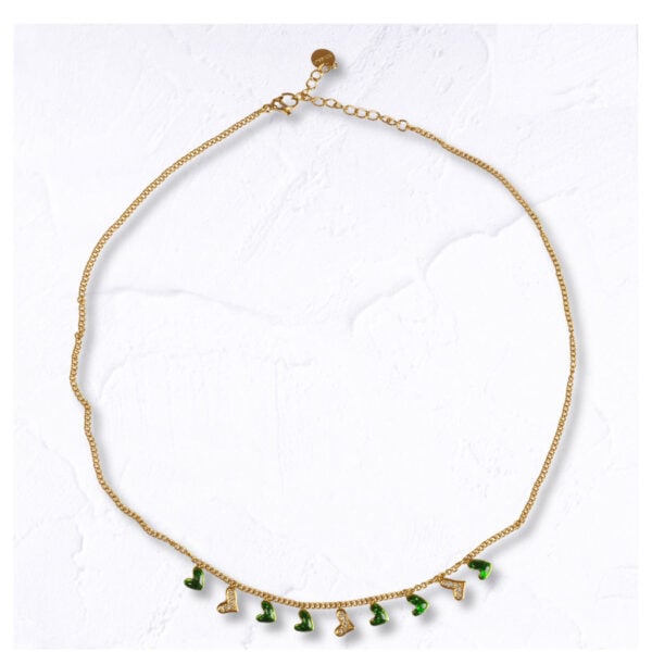 Gold chain heart necklace
