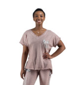 Overdyed diamante sequin heart top