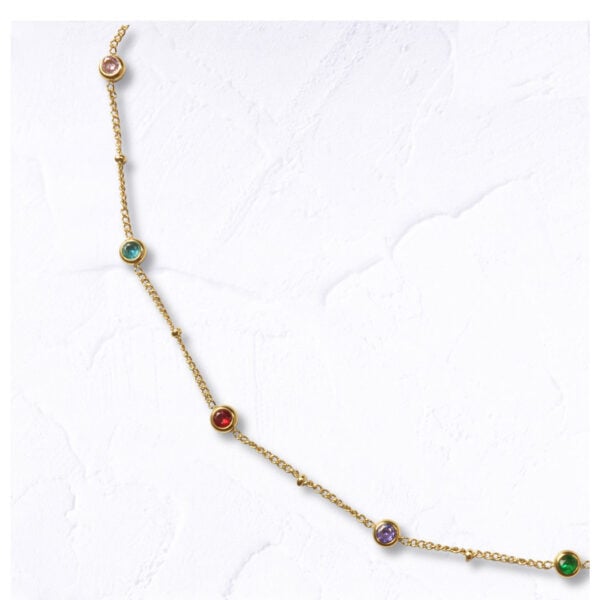 Multi chain diamante necklace