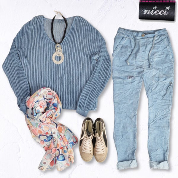Overdyed slouchy knit top