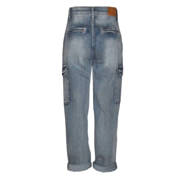 Cargo denim jeans