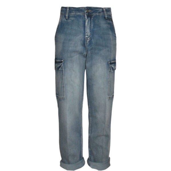 Cargo denim jeans