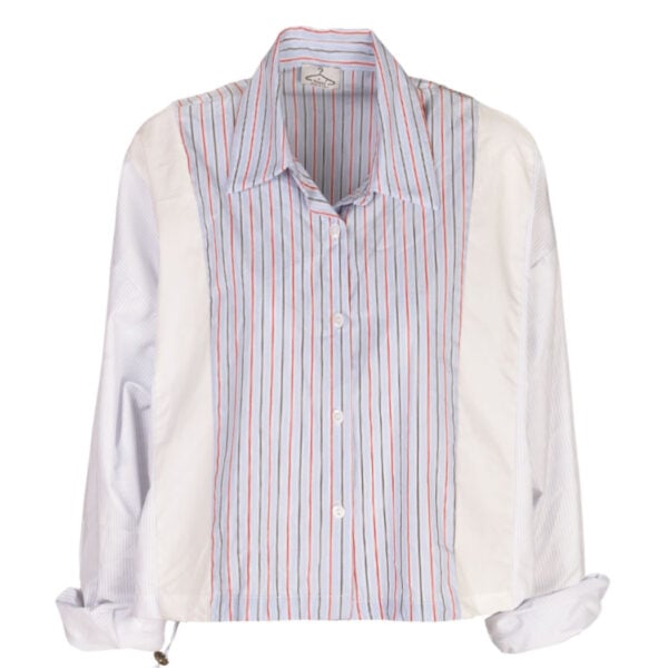 Striped drawstring top