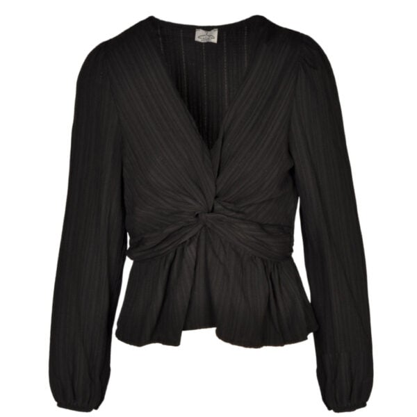 Crossover pleated top