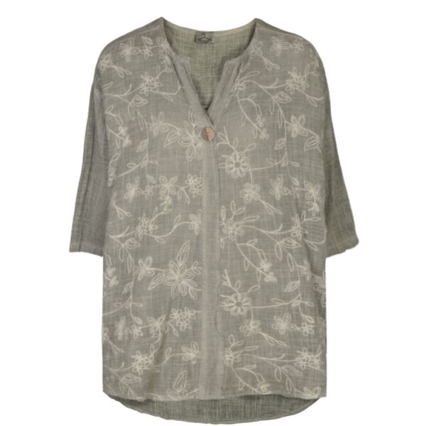 Embroidered tunic top