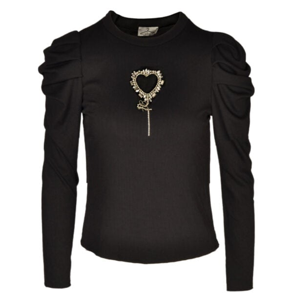 Diamante heart puff sleeve top Diamante heart puff sleeve top
