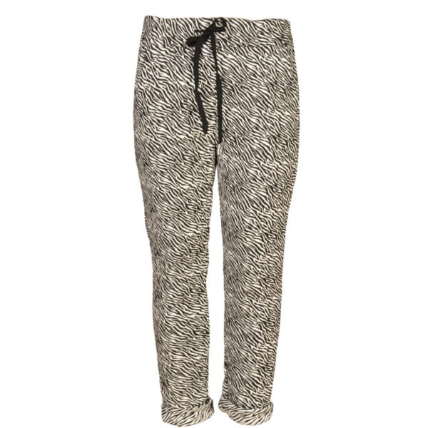 Zebra print drawstring pants  