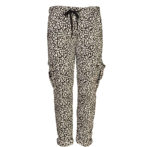 Animal print cargo pants