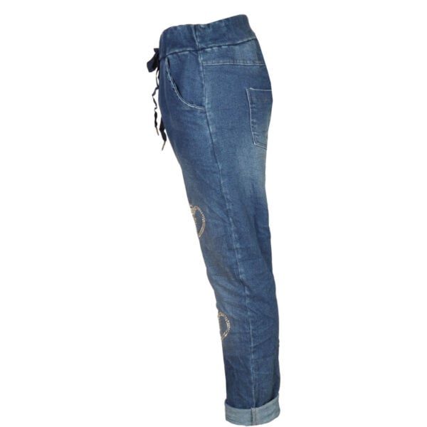 Diamante heart drawstring joggers