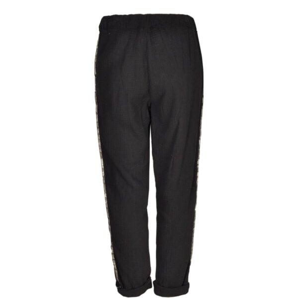 Side panel lurex pants
