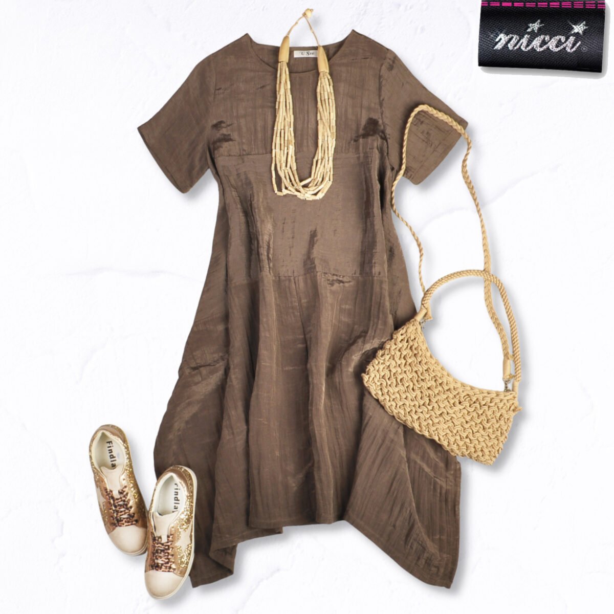 Crushed pointy dress