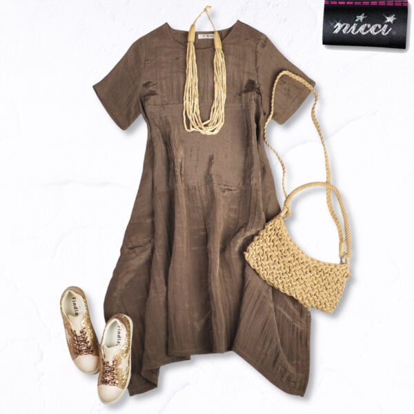 Crushed pointy dress