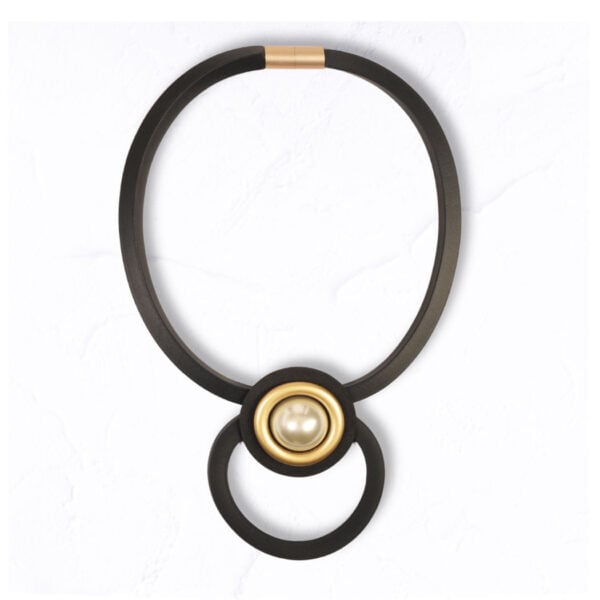 Double circle rubber necklace