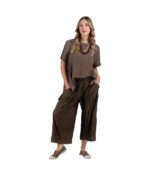 Hi-lo crushed zigzag  top