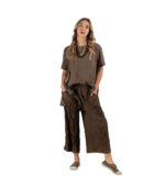 Hi-lo crushed zigzag  top