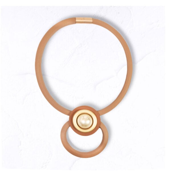 Double circle rubber necklace