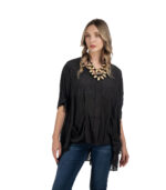 Pocket detail crushed hi-lo top