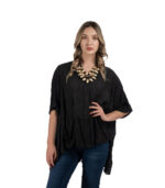 Pocket detail crushed hi-lo top