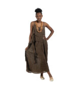 Layered tie maxi dress