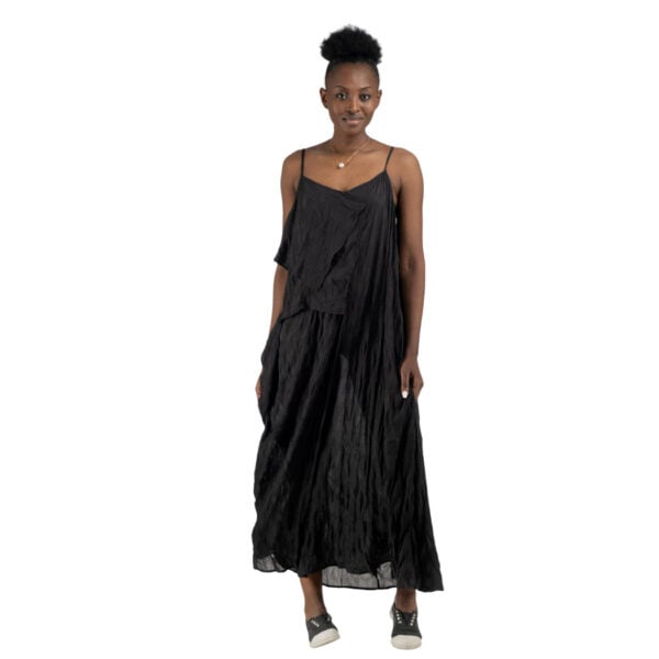 Layered tie maxi dress