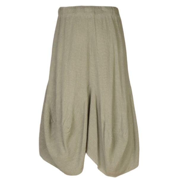 Pointy harem linen pants